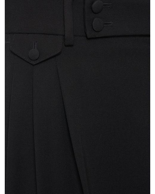 Dolce & Gabbana Weite Hose Aus Wolle in Black für Herren