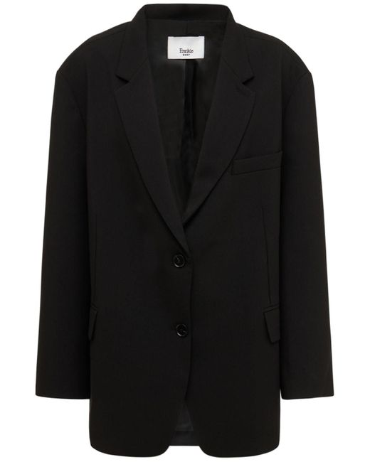 Frankie Shop Bea Oversize Boxy Suit Blazer in Black | Lyst