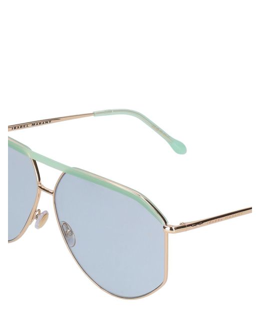 Isabel Marant Blue The Wild Metal Aviator Sunglasses