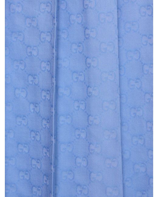 Falda de algodón Gucci de color Blue