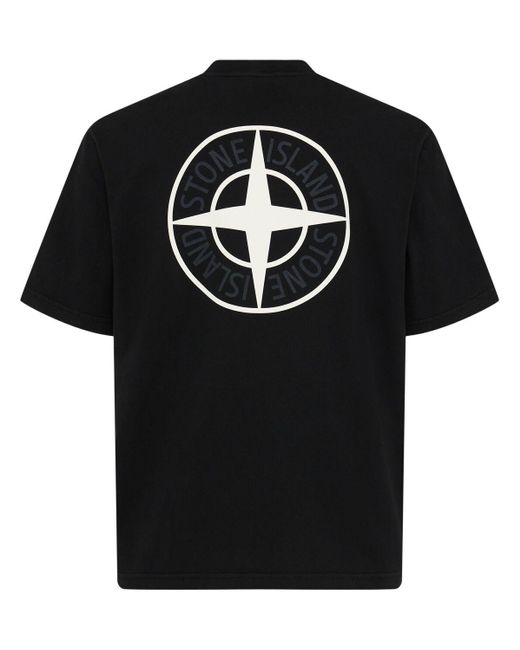 Stone Island Black Cotton Jersey T-Shirt for men