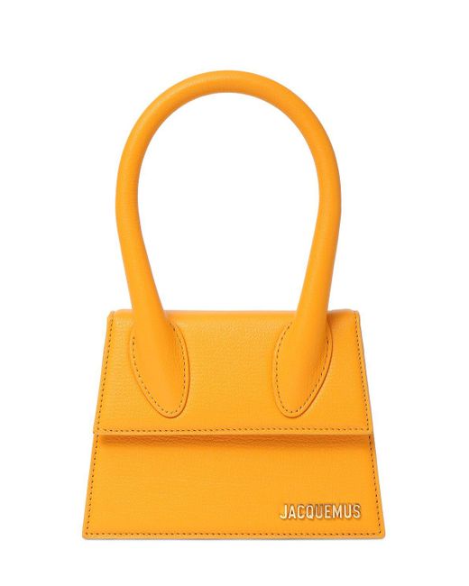 Jacquemus Orange Le Chiquito Moyen Smooth Leather Bag