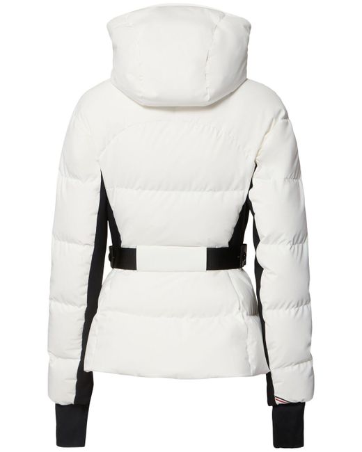 Moncler White Guyane Nylon Blend Short Down Jacket