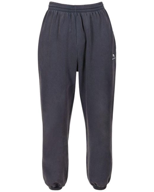 Balenciaga Blue Sporty B Cotton Sweatpants for men
