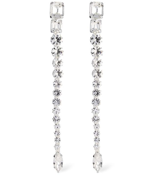 Magda Butrym White Crystal Pendant Earrings