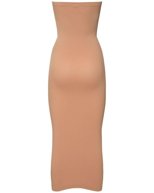 Wolford Natural Fatal Shaping Strapless Midi Dress