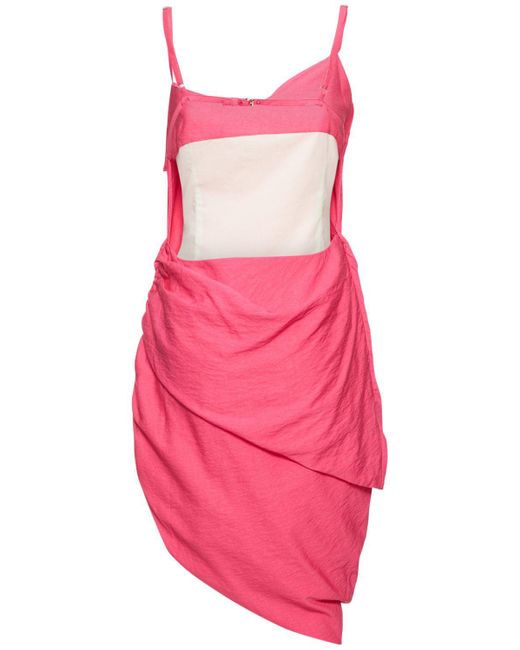 Jacquemus Pink La Robe Saudade Mini Dress