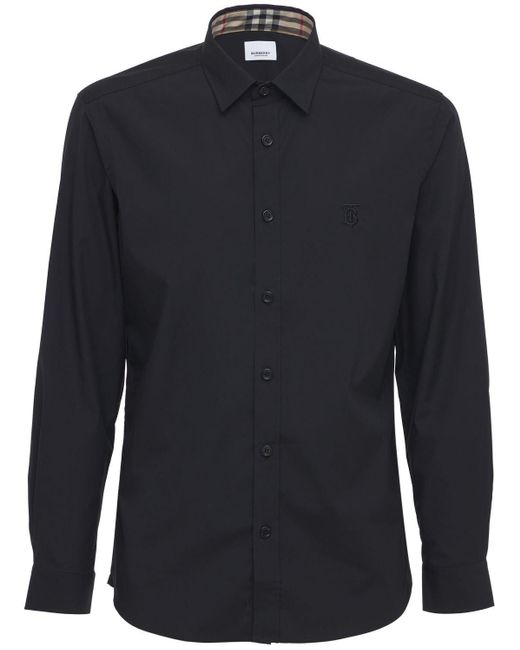 burberry black button up