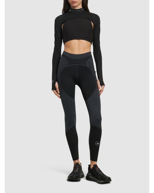 Adidas By Stella McCartney Black Two-Tone Leggings