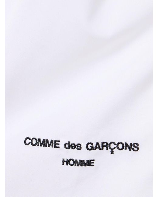 Comme des Garçons White Cotton Logo Shirt for men
