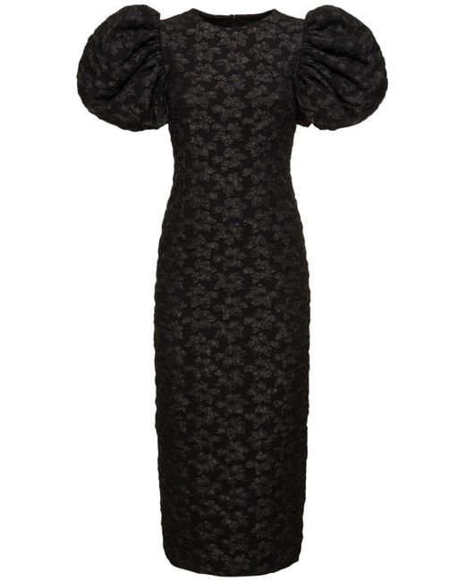 Vestito midi 3d jacquard di ROTATE BIRGER CHRISTENSEN in Black