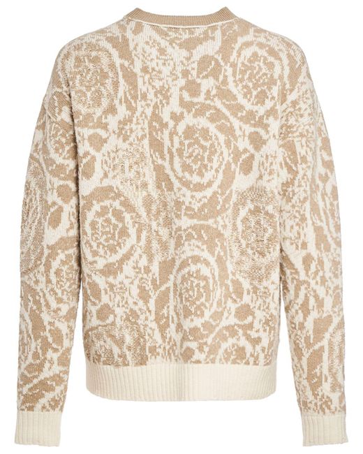 メンズ Versace Barocco ウールセーター Natural