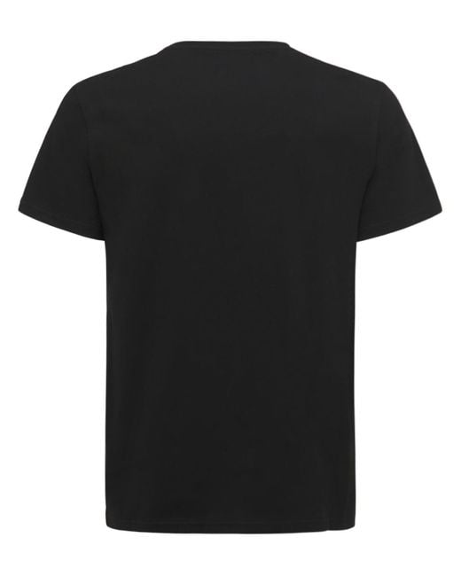 Camiseta de jersey de algodón con logo Alexander McQueen de hombre de color Black