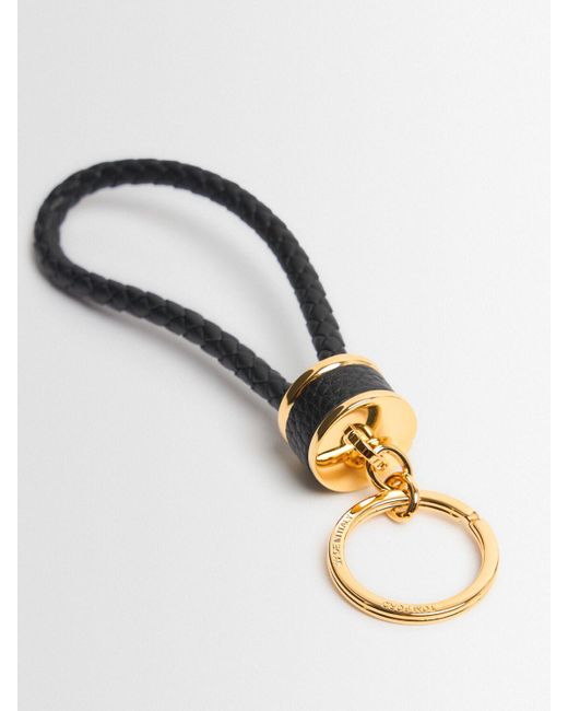 Tom Ford Metallic Soft Grained Leather Keyring for men