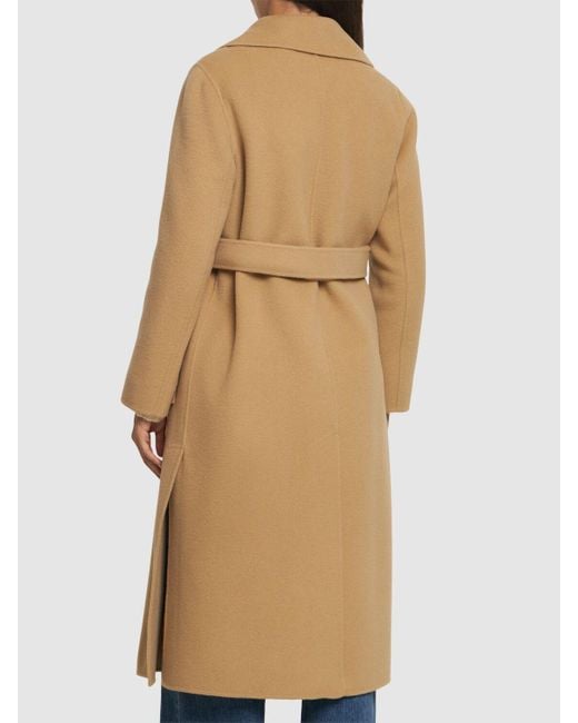 Weekend by Maxmara Manu ウールベルテッドコート Natural