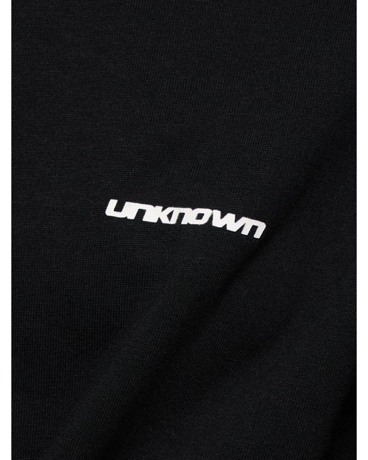 T-shirt in cotone di Unknown in Black da Uomo