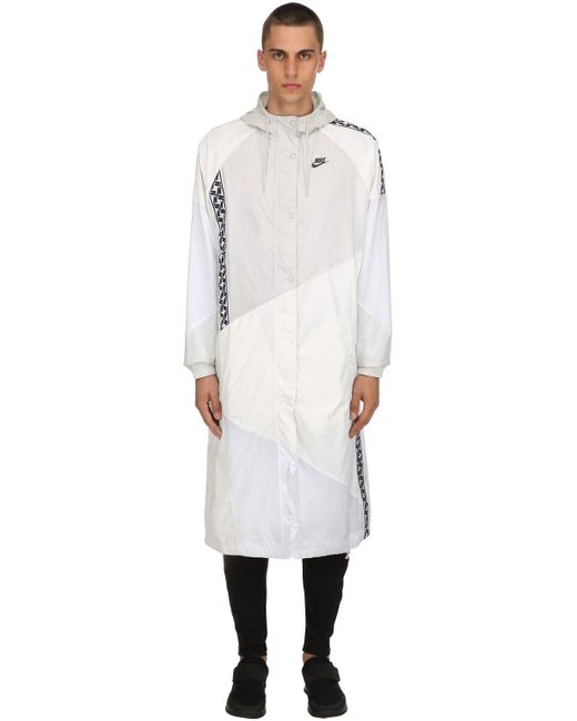 Nike White Nsw Taped Woven Coat for men