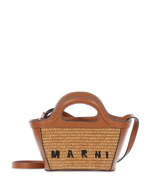 Marni Brown Micro Tropicalia Summer Top Handle Bag