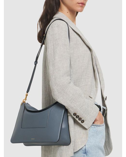 Wandler Gray Big Penelope Leather Shoulder Bag