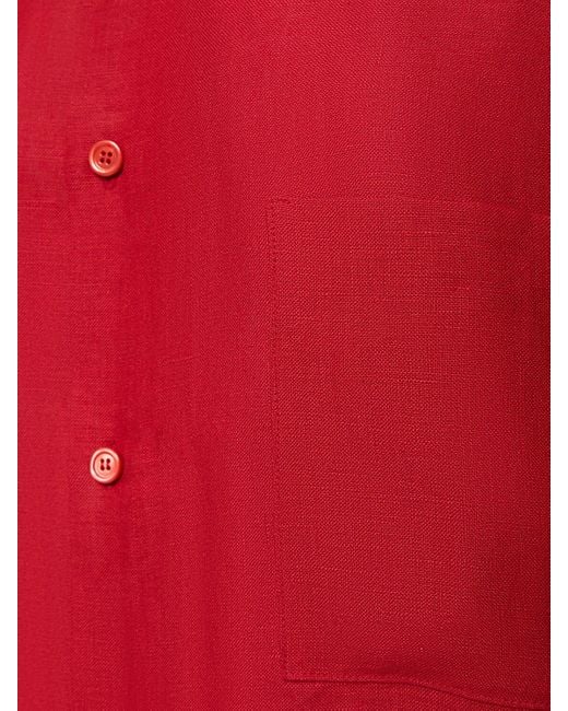 Lido Red Leinenhemd Mit Seitenschlitz