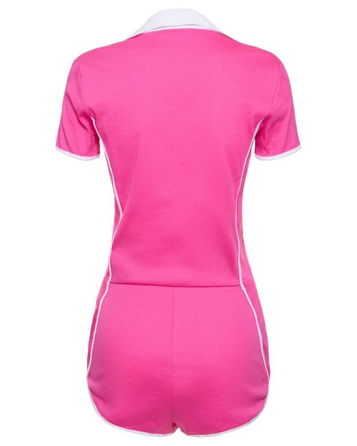 Body zippé en jersey de coton DSquared² en coloris Pink