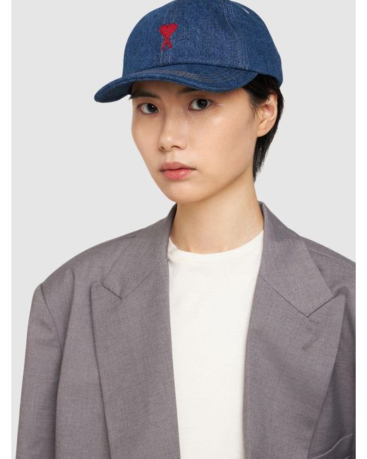 Cappello denim Ami-de-Coeur di AMI in Blue