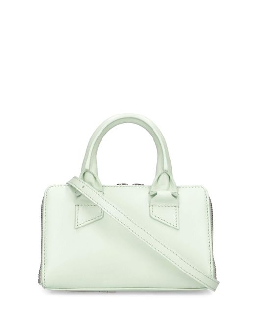 The Attico White Small Friday Leather Top Handle Bag