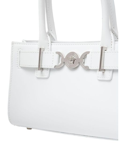 Versace White Small Medusa '95 Leather Bag