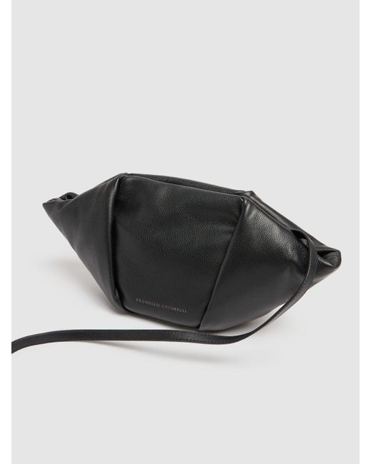 Brunello Cucinelli Black Kleine Clutch Aus Narbleder