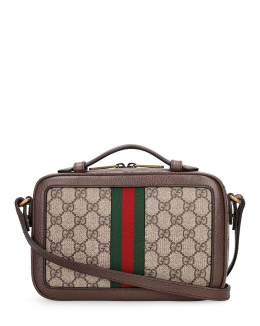 Gucci Brown Ophidia gg Canvas Messenger Bag for men