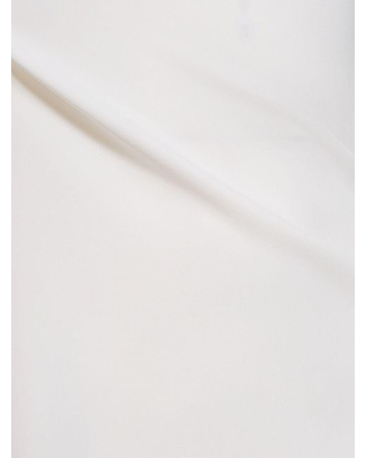 Giambattista Valli White Crepe Long Sleeve Maxi Dress
