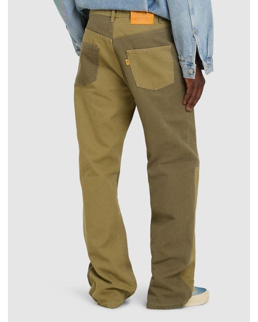 GALLERY DEPT. Green Ventura Color Block Denim Jeans for men