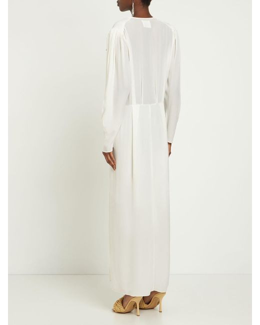 Isabel Marant White Langes Jersey-kleid "ezinia"