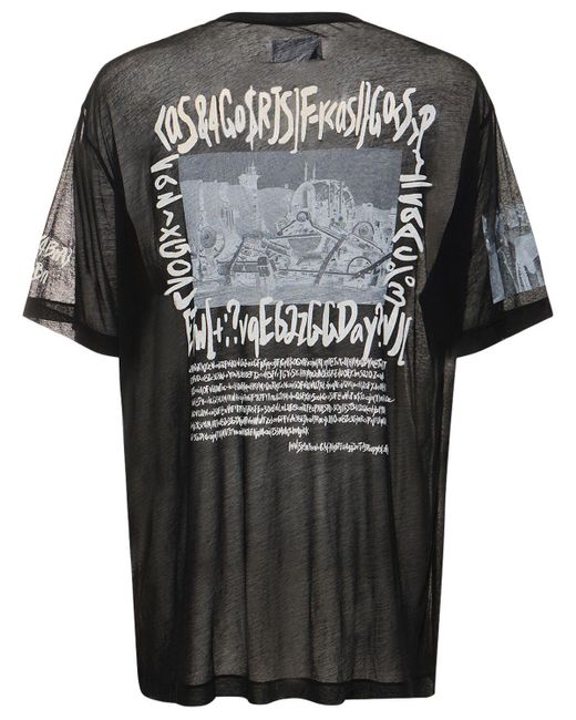 T-shirt en coton transparent imprimé Doublet pour homme en coloris Black