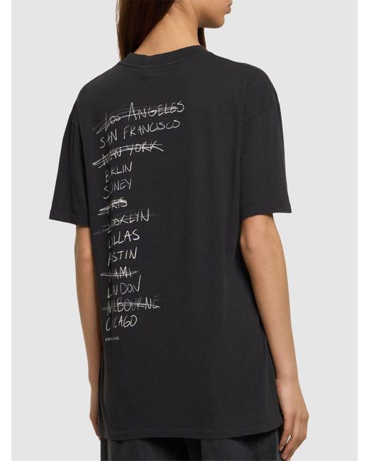 T-shirt en coton walker doodle Anine Bing en coloris Black