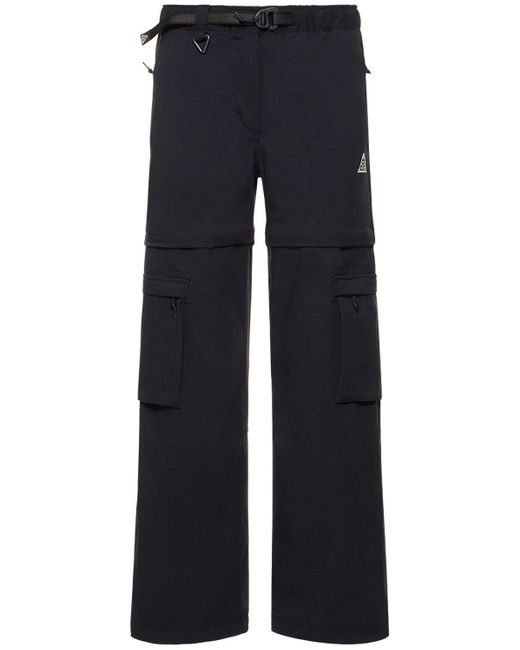 Nike Blue Acg Track Pants With Zips
