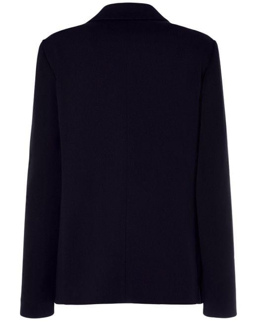 Max Mara Blue Scrigno Jersey Double Breasted Jacket