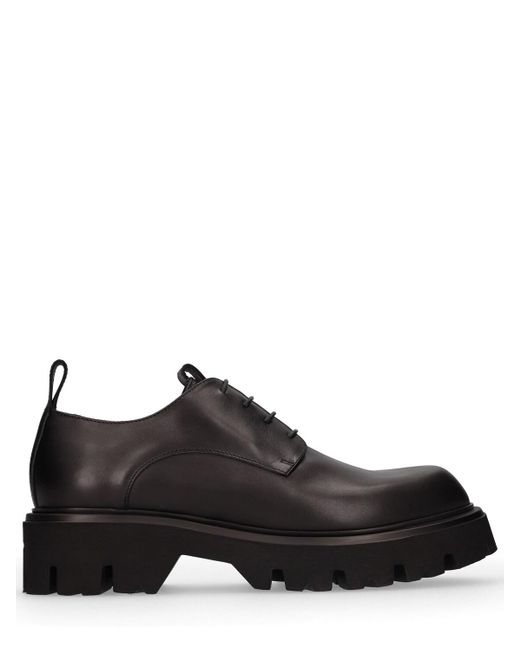mattia capezzani leather derby lace up shoes