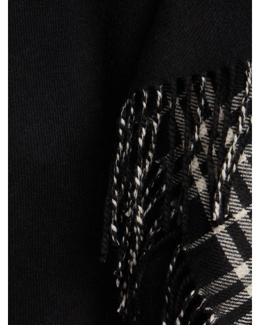 Mujer Capa De Lana Reversible Unique Burberry de color Black