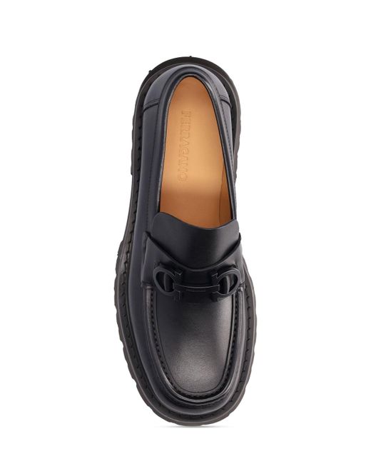 Ferragamo Herren Loafer mit Ornament und Chunky-Sohle in Black für Herren