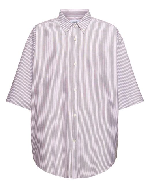 Chemise en coton épais à fines rayures Hed Mayner pour homme en coloris Purple
