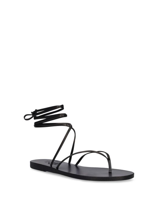 Ancient Greek Sandals Celia レザーフラットサンダル 5mm Black