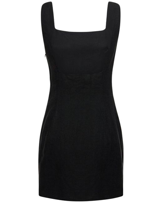 Vestido corto de lino St. Agni de color Black