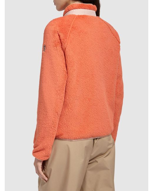 3 MONCLER GRENOBLE Orange Reversible Tech Sweatshirt