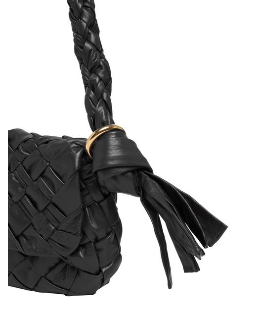 Bottega Veneta Black Kalimero Città Leather Shoulder Bag