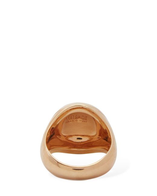 Versace Natural Logo Lettering Bold Ring