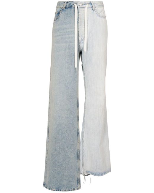 Jeans de denim con patchwork Balenciaga de color Blue
