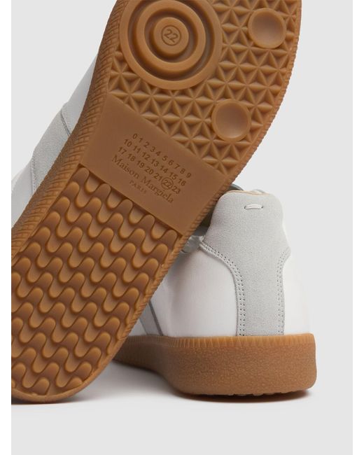 Sneakers replica in pelle e camoscio 20mm di Maison Margiela in White
