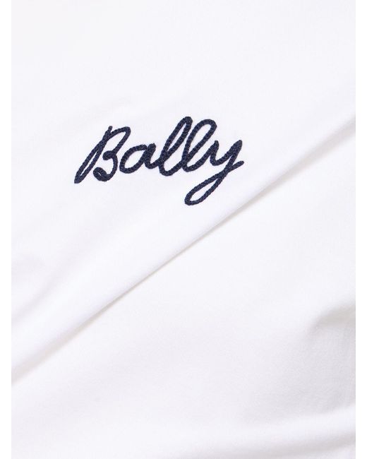 Bally White Logo Cotton Jersey T-shirt for men
