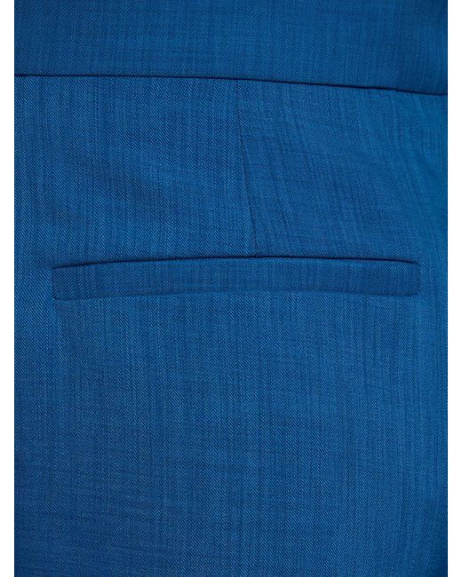 Tory Burch Blue Tailored Draped Wide Pants